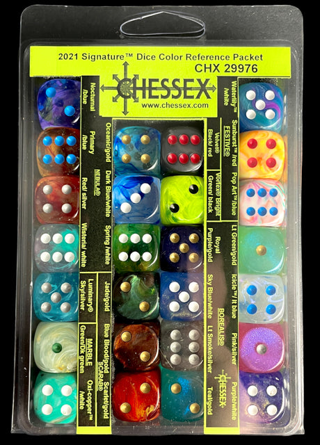 2019 Signature Dice Color Reference Pack from Chessex image 1