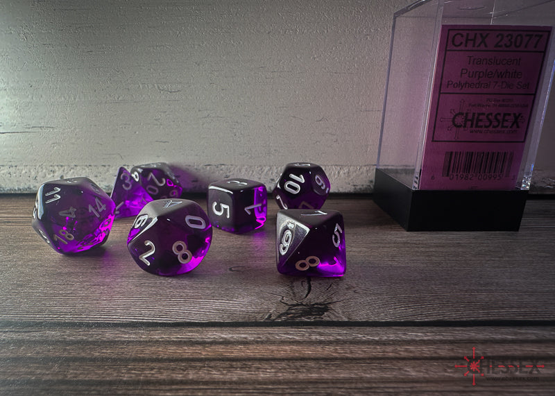 Translucent: Poly Purple/White (7) Revised from Chessex image 3