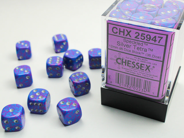 Speckled: 12mm D6 Silver Tetra (36) from Chessex image 1
