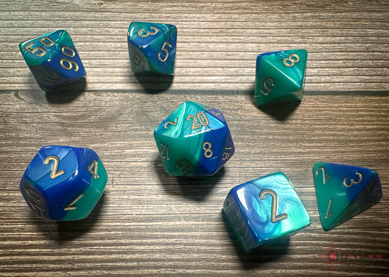 Gemini 7: Poly Blue/Teal/Gold (7) from Chessex image 1