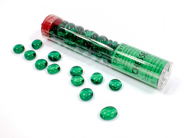 Crystal Dark Green Glass Stones in 5.5' Tube (40) from Chessex image 1
