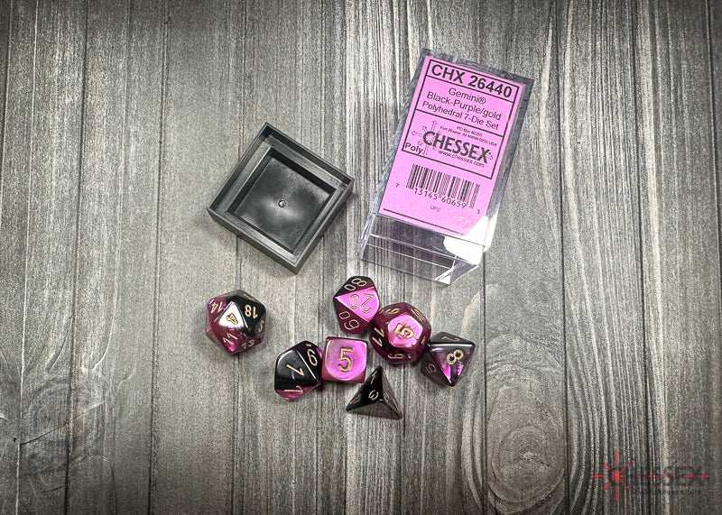 Gemini 4: Poly Black Purple/Gold (7) from Chessex image 3