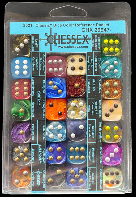 2019 Classic Dice Color Reference Pack from Chessex image 1