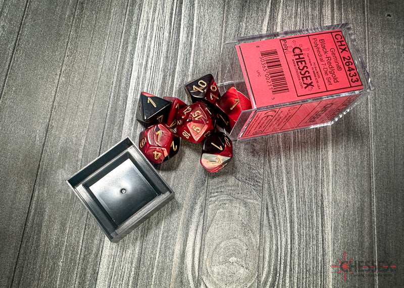 Gemini 3: Poly Black Red/Gold (7) from Chessex image 3