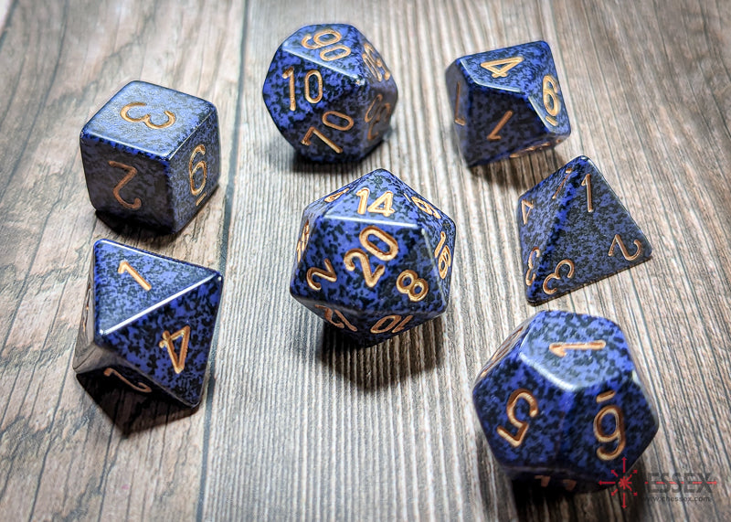 Speckled: Poly Set Golden Cobalt (7) from Chessex image 1