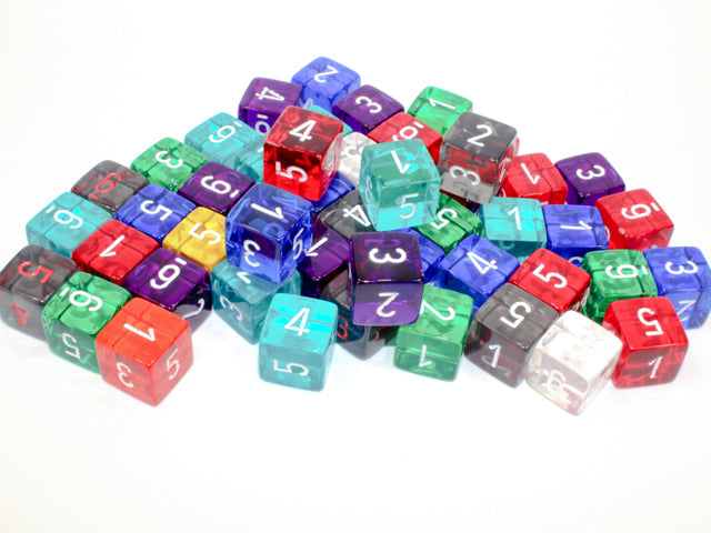 Translucent: Poly D6 Assorted Bag of Dice (50) from Chessex image 1