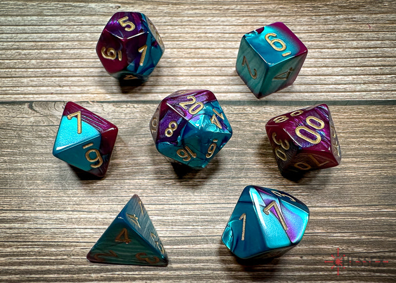 Gemini 5: Poly Purple Teal/Gold (7) from Chessex image 1