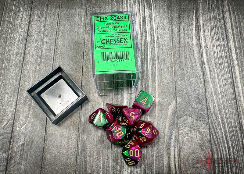 Gemini 3: Poly Green Purple/Gold (7) from Chessex image 3