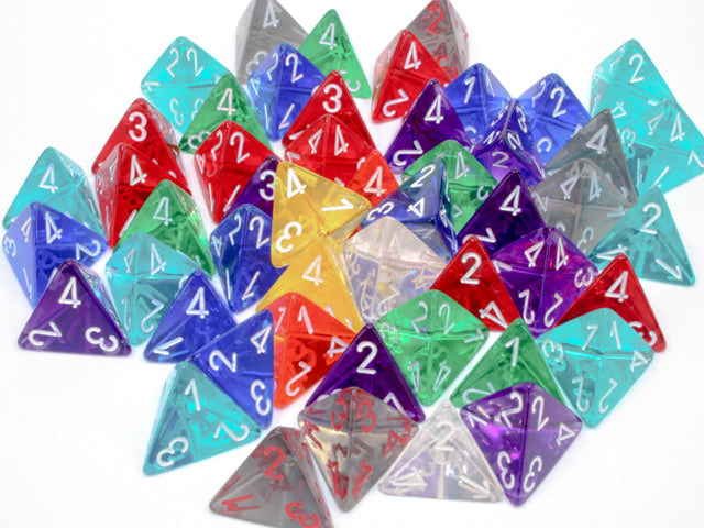 Translucent: Poly D4 Assorted Bag of Dice (50) from Chessex image 1