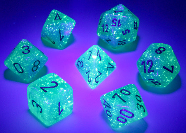 Borealis: Polyhedral Light Green/gold Luminary 7-Die Set from Chessex image 4