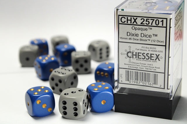 Opaque: 16mm D6 Dixie Dice (12) from Chessex image 1