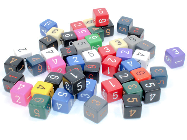 Opaque: D6 Poly Assorted Bag of Dice (50) from Chessex image 1