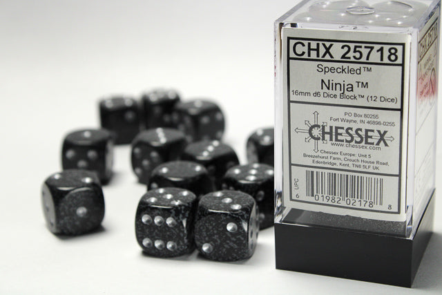 Speckled: 16mm D6 Ninja (12) from Chessex image 1