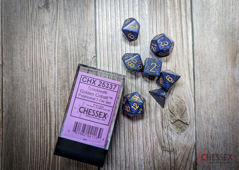 Speckled: Poly Set Golden Cobalt (7) from Chessex image 3