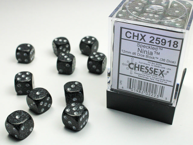 Ninja 12mm D6 Dice Block (36) from Chessex image 1