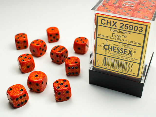 Fire Elemental 12mm D6 Dice Block (36) from Chessex image 1