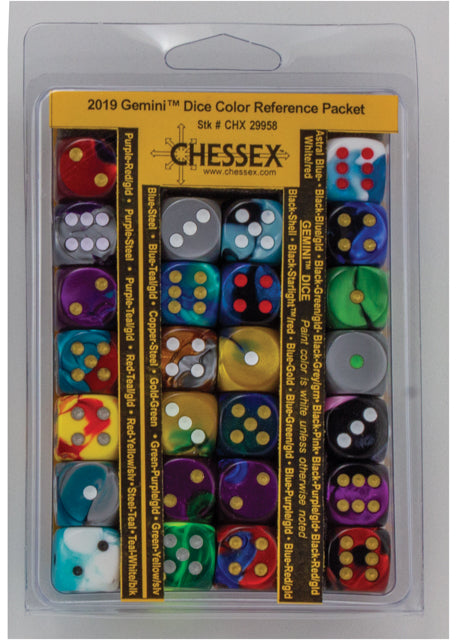 2015-2019 Gemini Dice Color Reference Pack from Chessex image 1