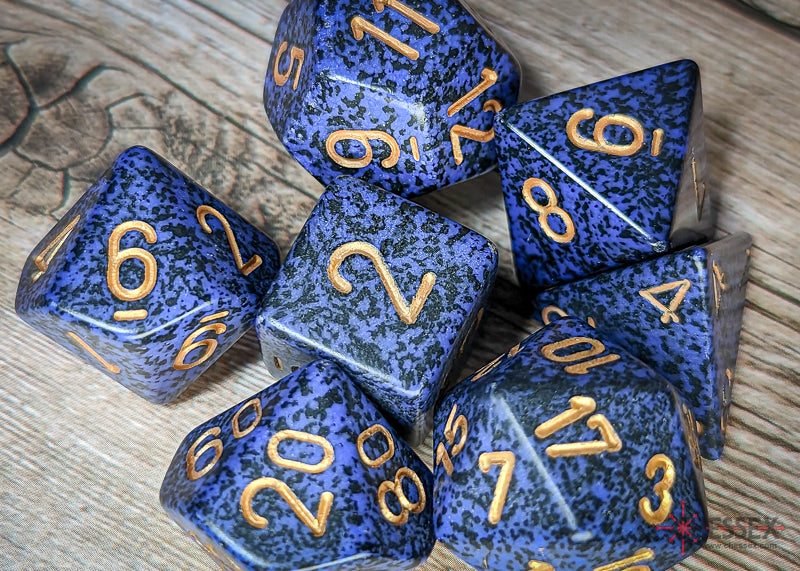 Speckled: Poly Set Golden Cobalt (7) from Chessex image 2