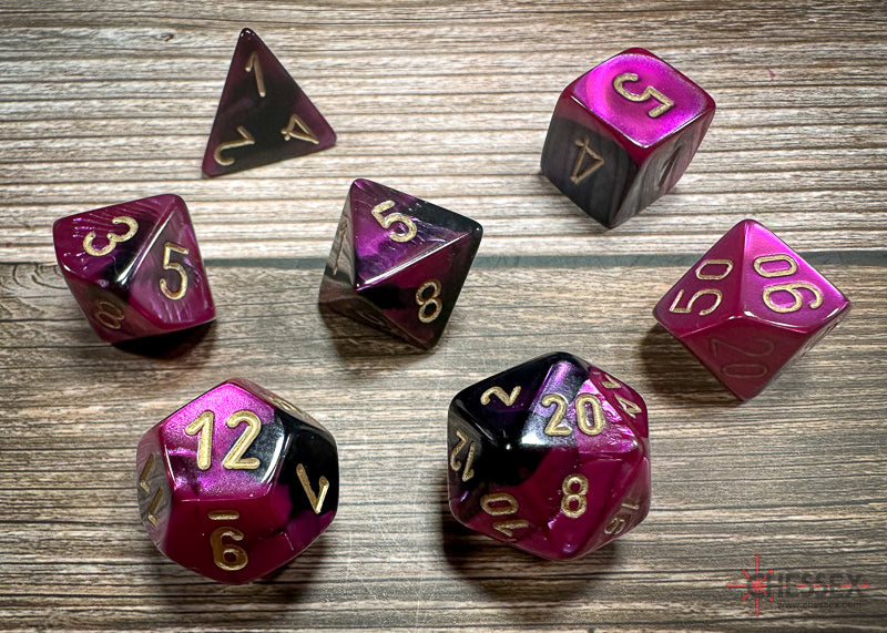 Gemini 4: Poly Black Purple/Gold (7) from Chessex image 1