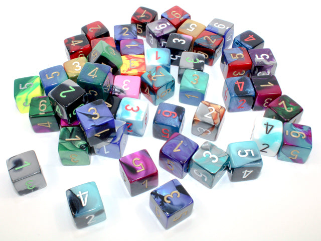 Gemini: Poly D6 Numbers Assorted Bag of Dice (50) from Chessex image 1