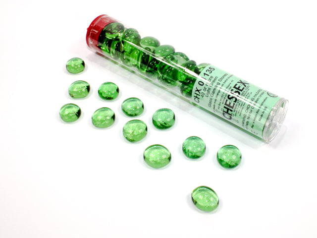 Crystal Light Green Glass Stones in 5.5' Tube (40) from Chessex image 1