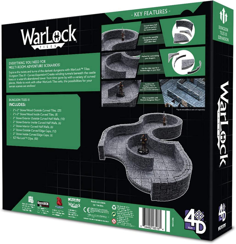 WarLock Tiles: Dungeon Tile III - Curves by WizKids | Watchtower