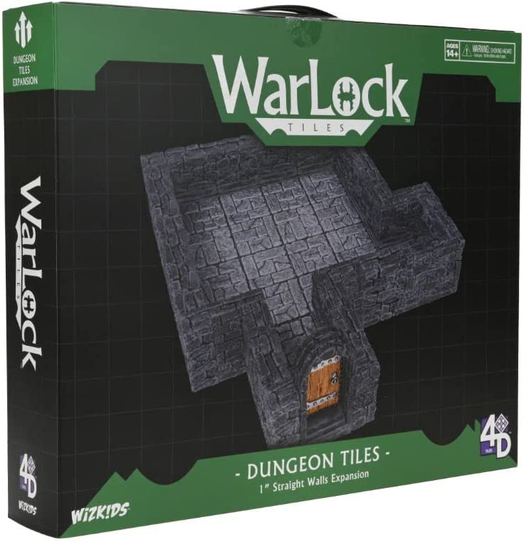 WarLock Tiles: Expansion Pack - 1 in Dungeon Straight Walls by WizKids | Watchtower