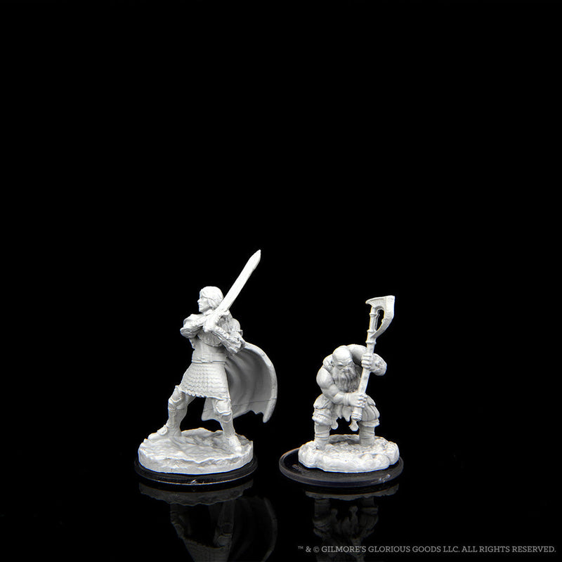 Critical Role Unpainted Miniatures: W02 Westruun Militia Swordsman & Kraghammer Axeman from WizKids image 6