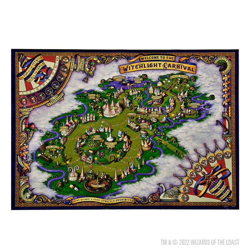 Dungeons & Dragons: Icons of the Realms The Domain of Prismeer and The Witchlight Carnival Wall Map from WizKids image 9