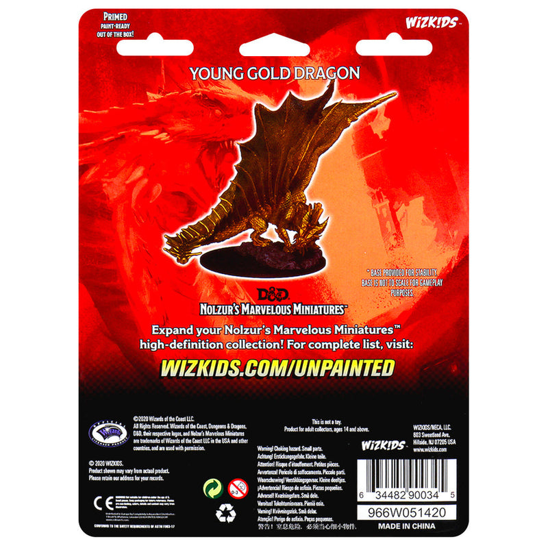 Dungeons & Dragons Nolzur's Marvelous Unpainted Miniatures: W11 Young Gold Dragon from WizKids image 7