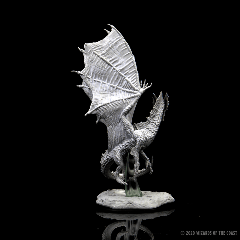 Dungeons & Dragons Nolzur's Marvelous Unpainted Miniatures: W11 Young Silver Dragon from WizKids image 8