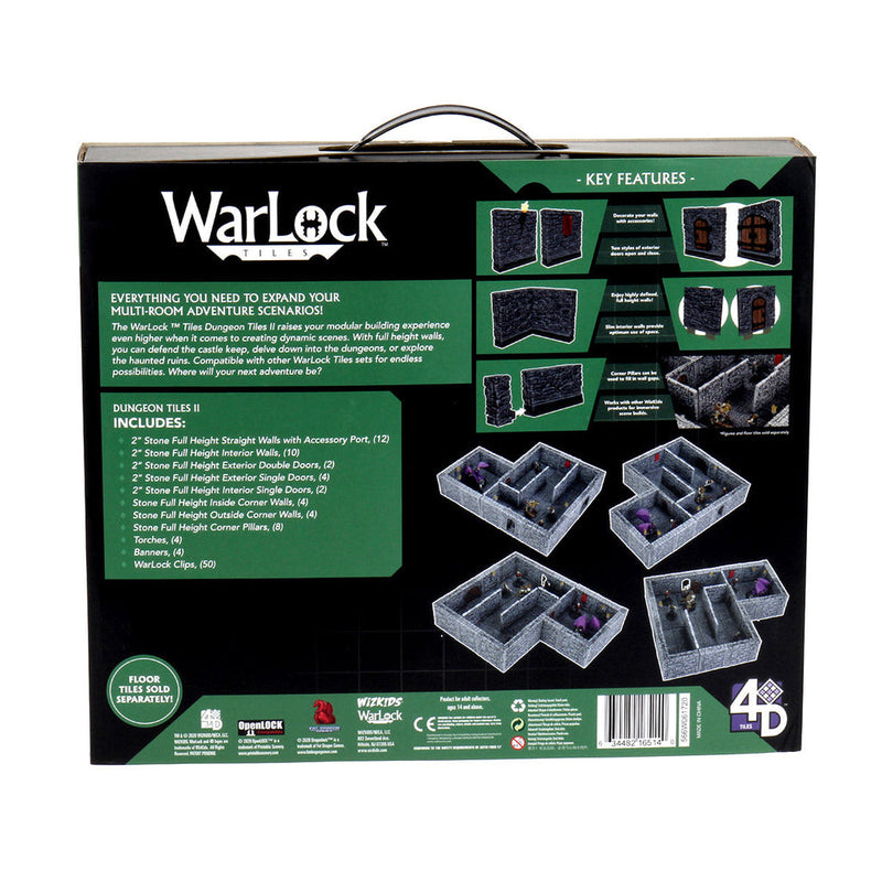 WarLock Tiles: Dungeon Tiles II - Full Height Stone Walls Expansion from WizKids image 11